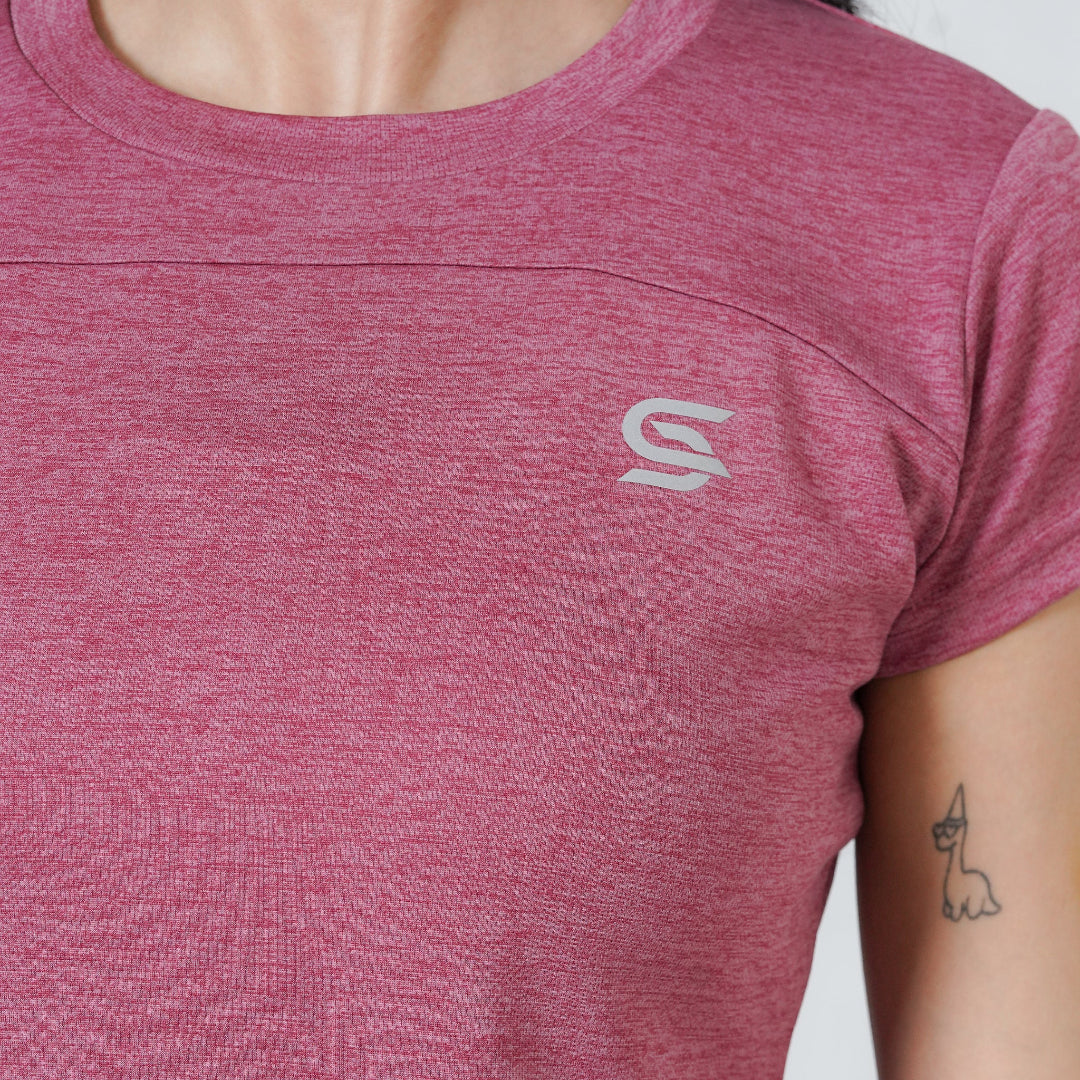PinkMist Tee Women | Quick-Dry Gym T-Shirt 120 GSM