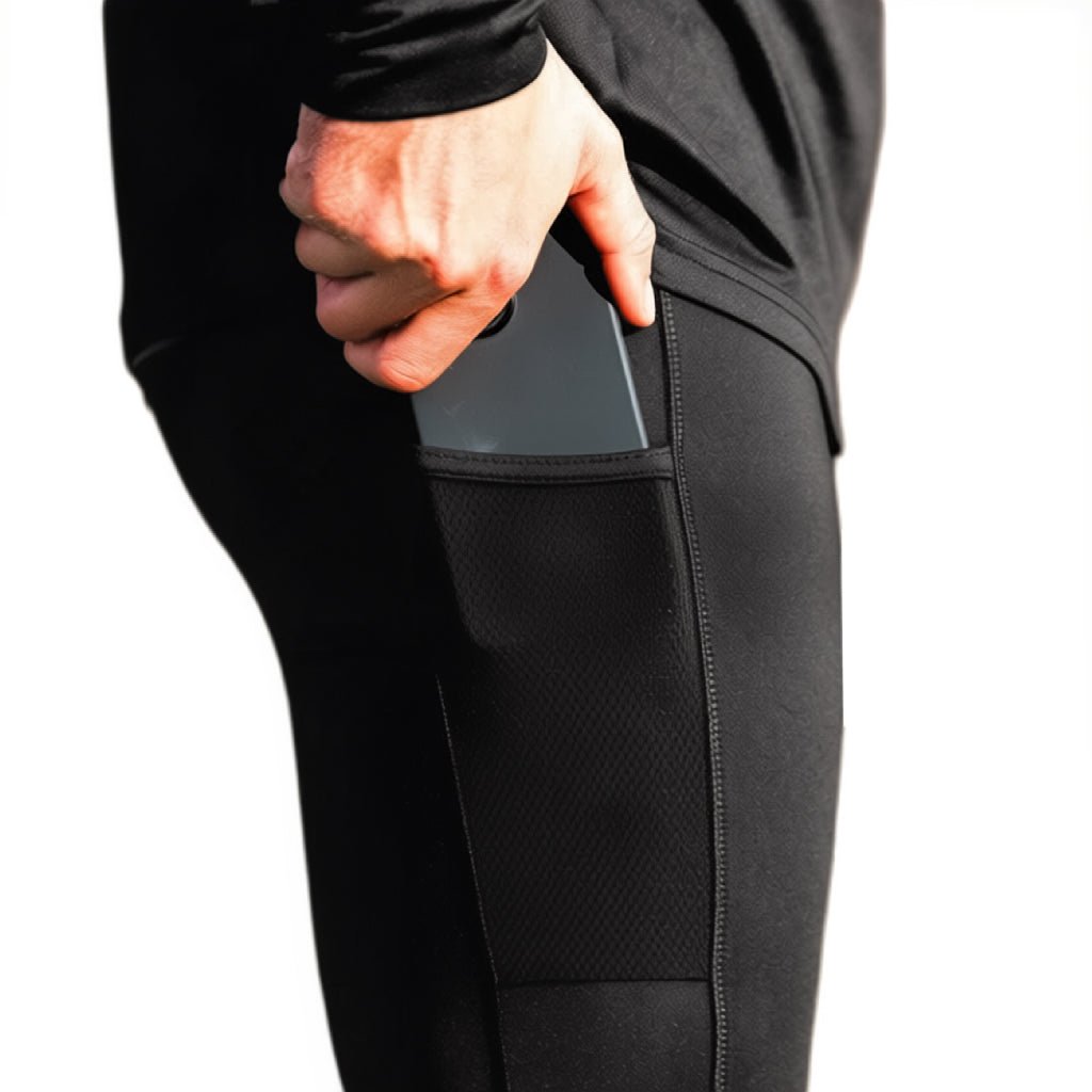 Active Knee Tights Black Men's - Sports Cartel
