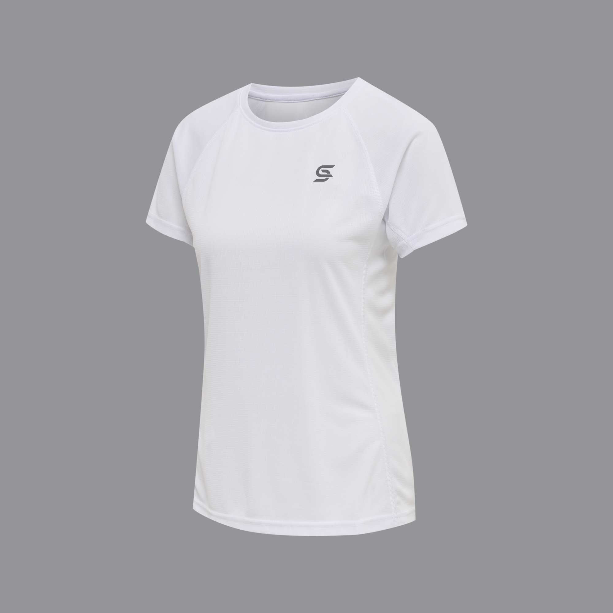 Dynamic Tshirt White Women's - Sports Cartel