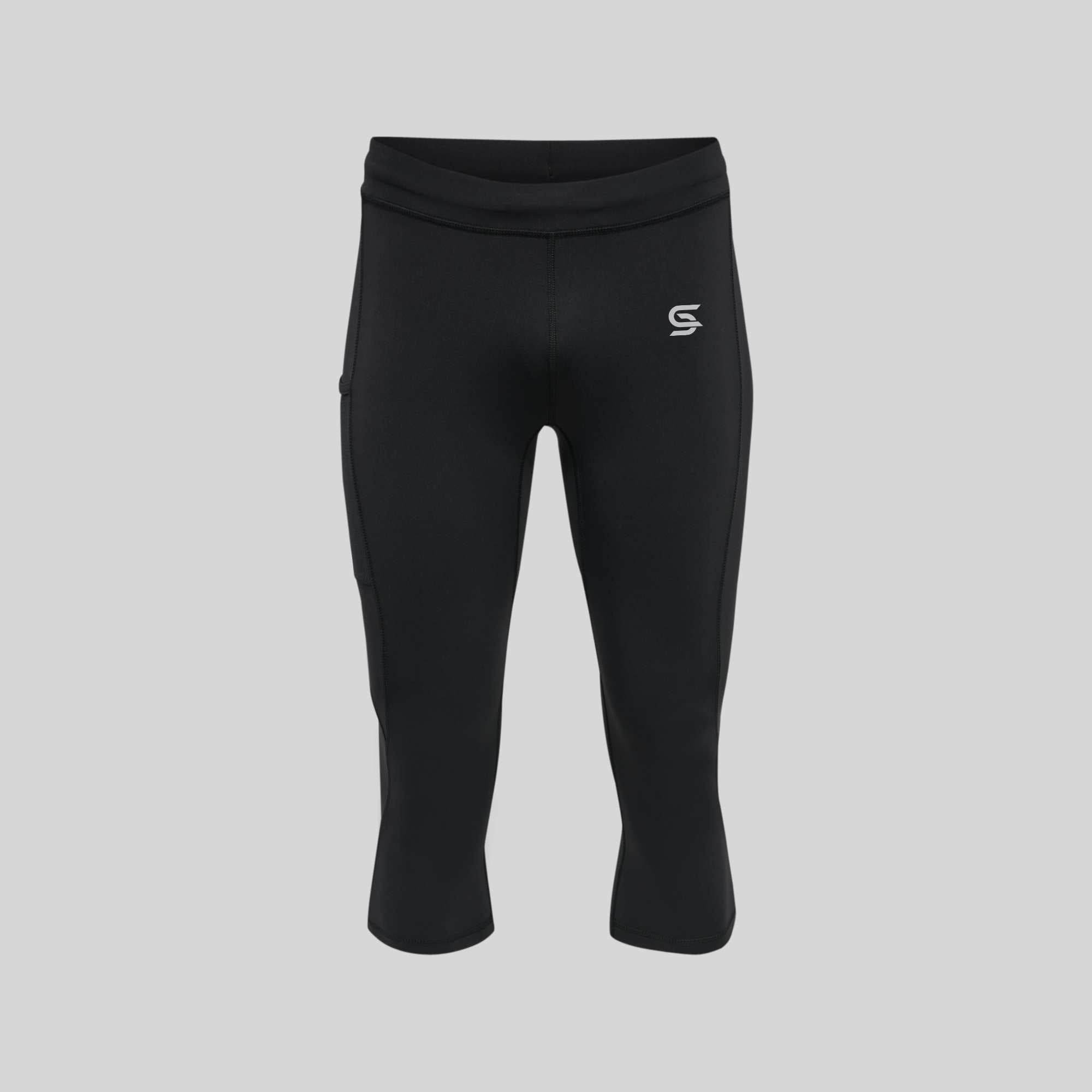 Active Knee Tights Black Women's - Sports Cartel
