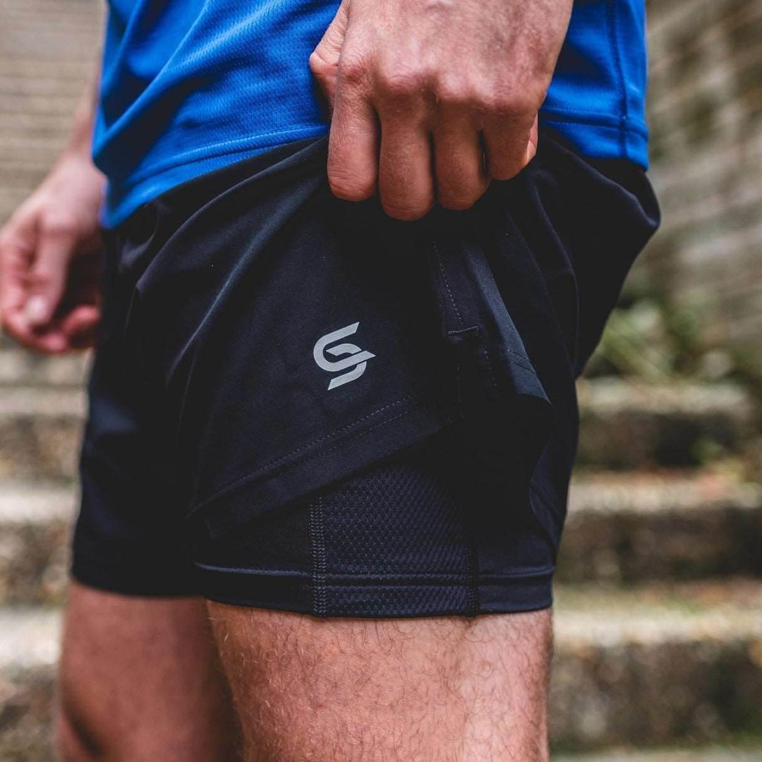 Men's Running Shorts 2 In 1 Shorts Gym Athletic France