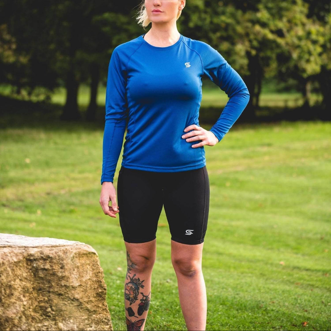 Sports Cartel Women’s Running Shorts – Compression with Mesh Pocket
