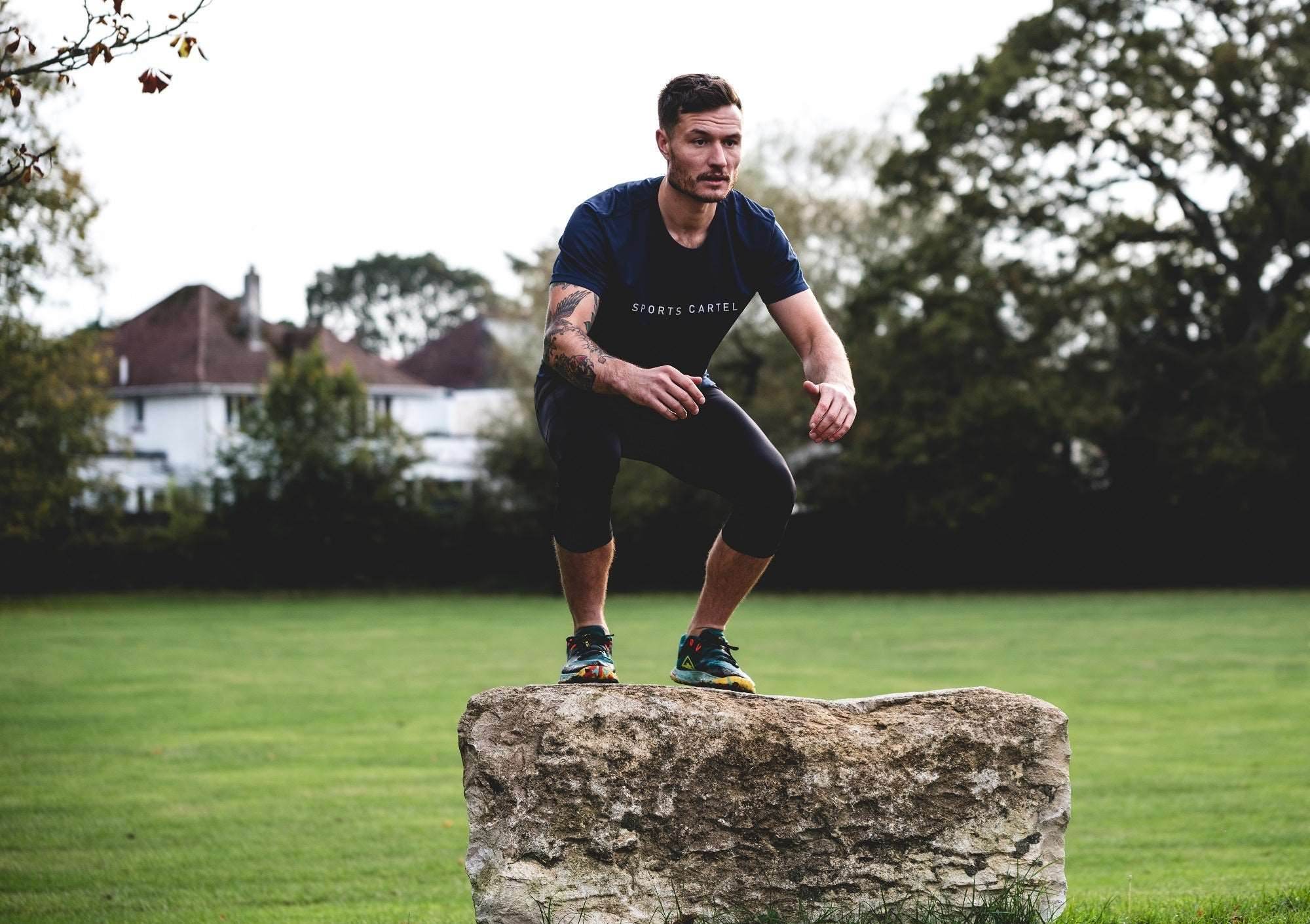 Active Knee Tights Black Men's - Sports Cartel