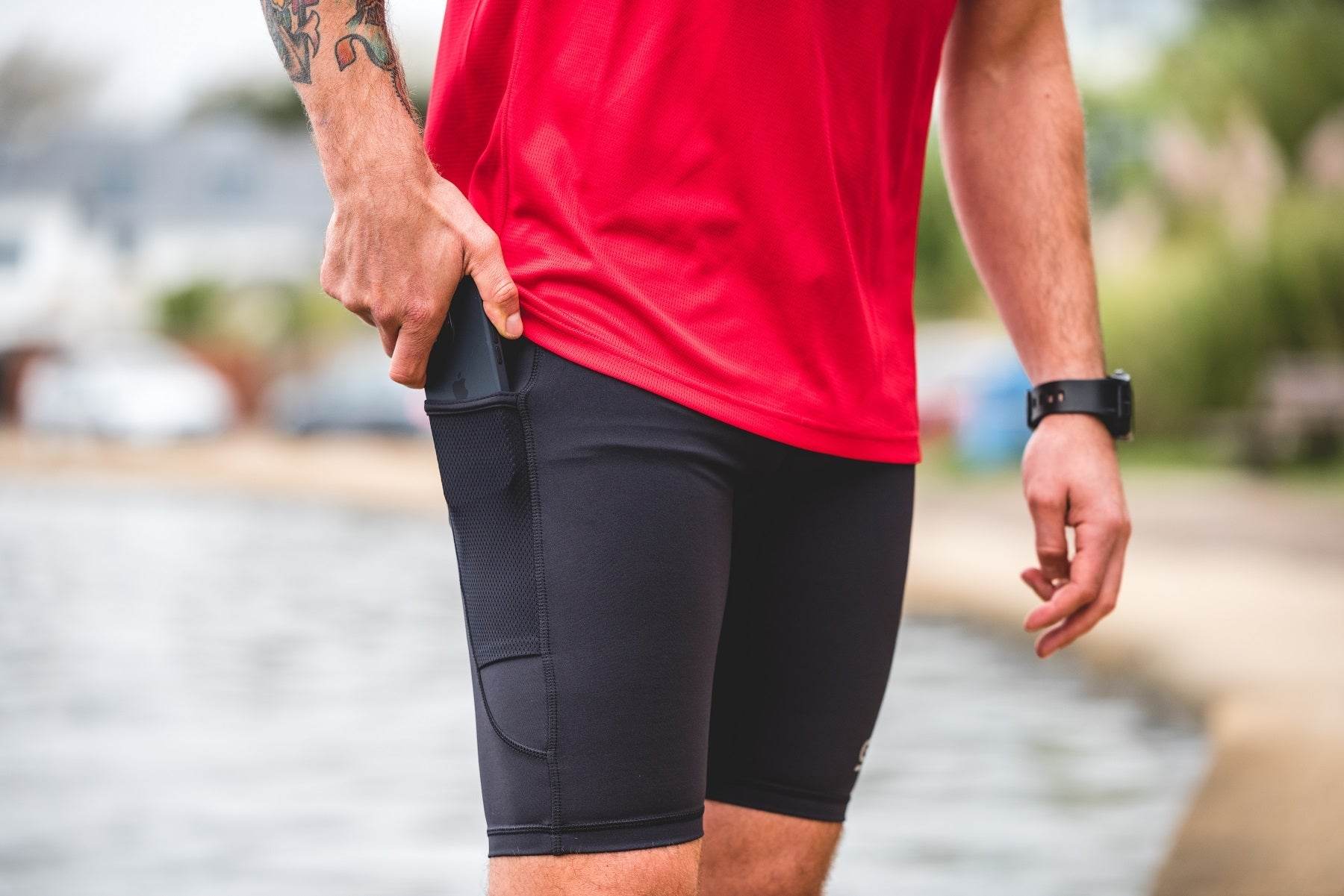 Running Shorts Red Men's - Sports Cartel