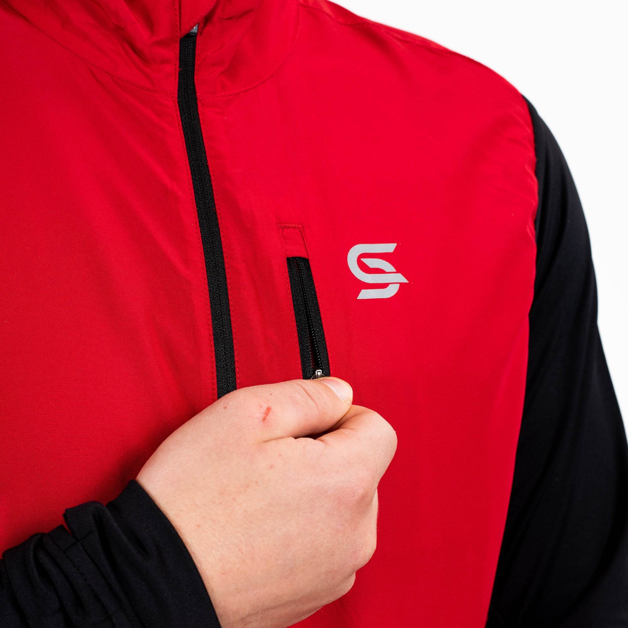 Running Gilet Red Men's - Sports Cartel