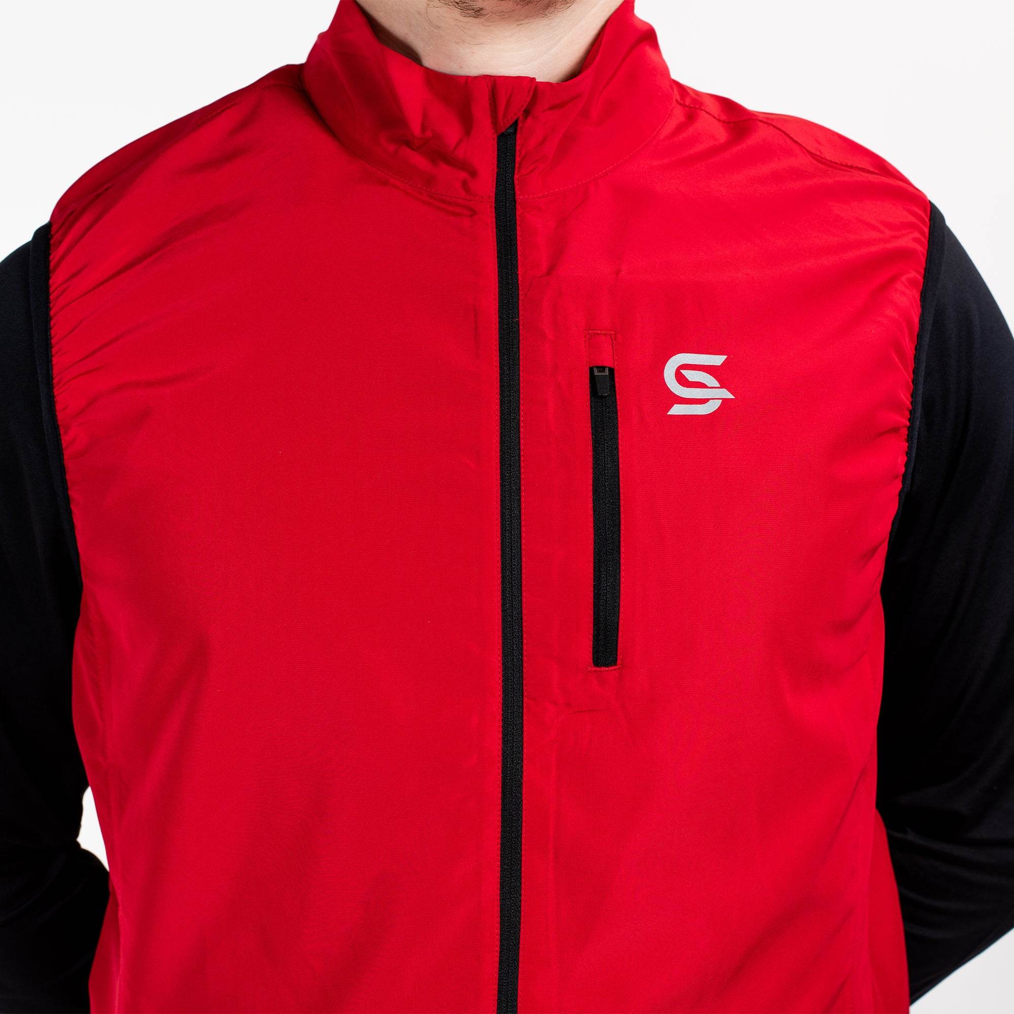 Running Gilet Red Men's - Sports Cartel