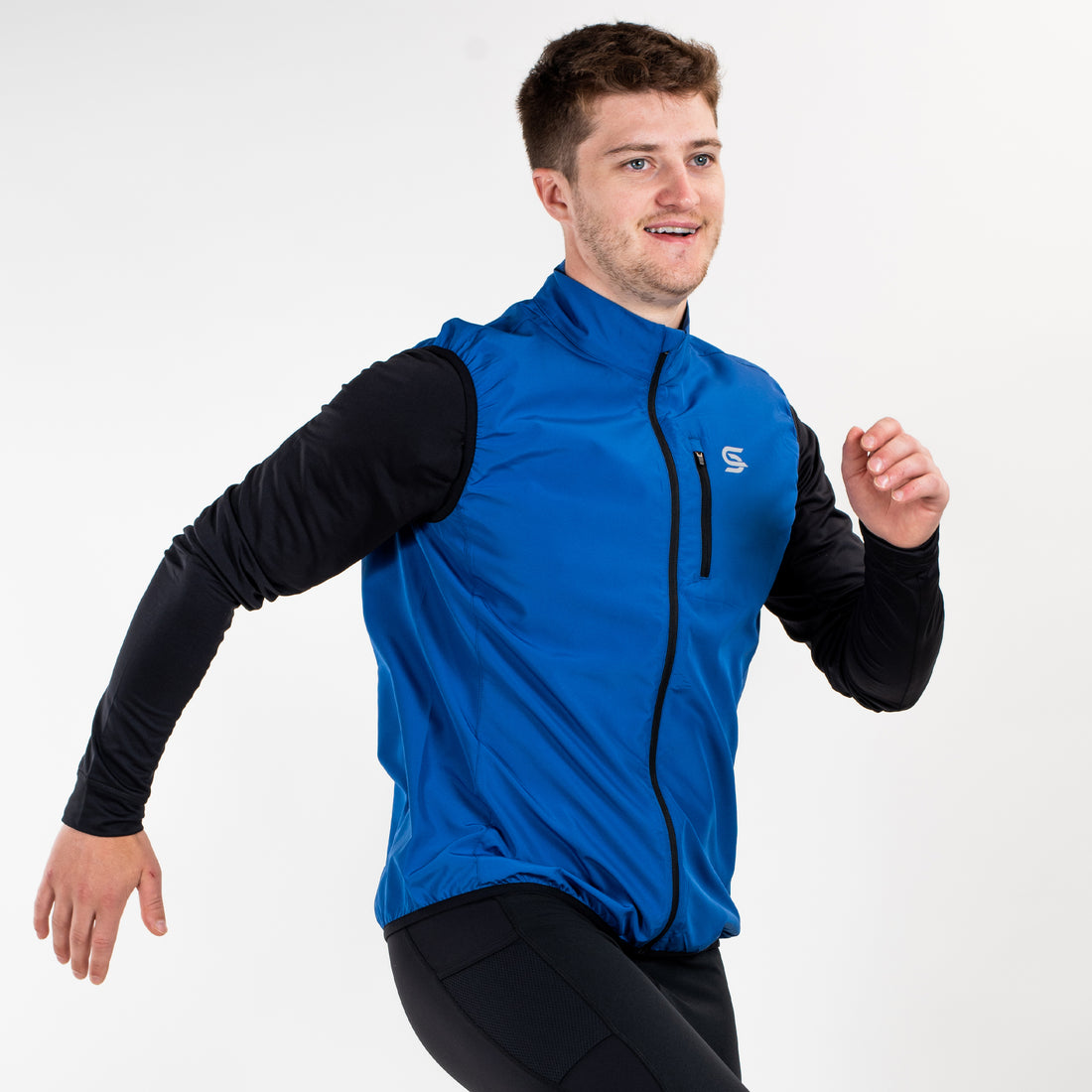 Running Gilet Blue Men's - Sports Cartel