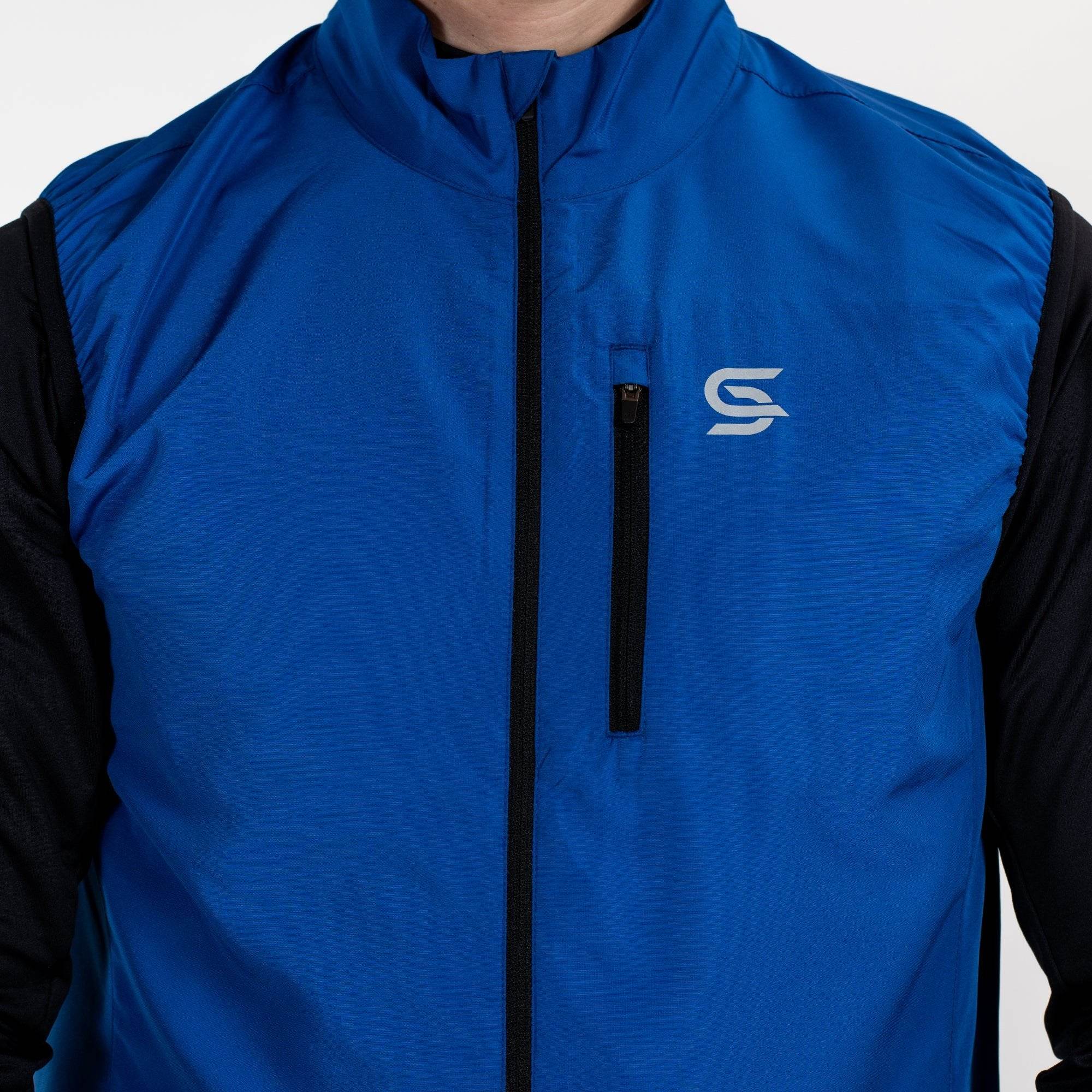 Running Gilet Blue Men's - Sports Cartel
