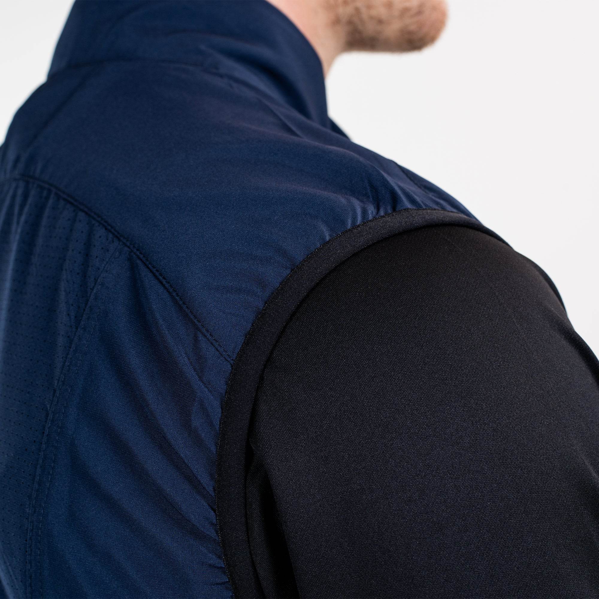 Running Gilet Navy Men's - Sports Cartel
