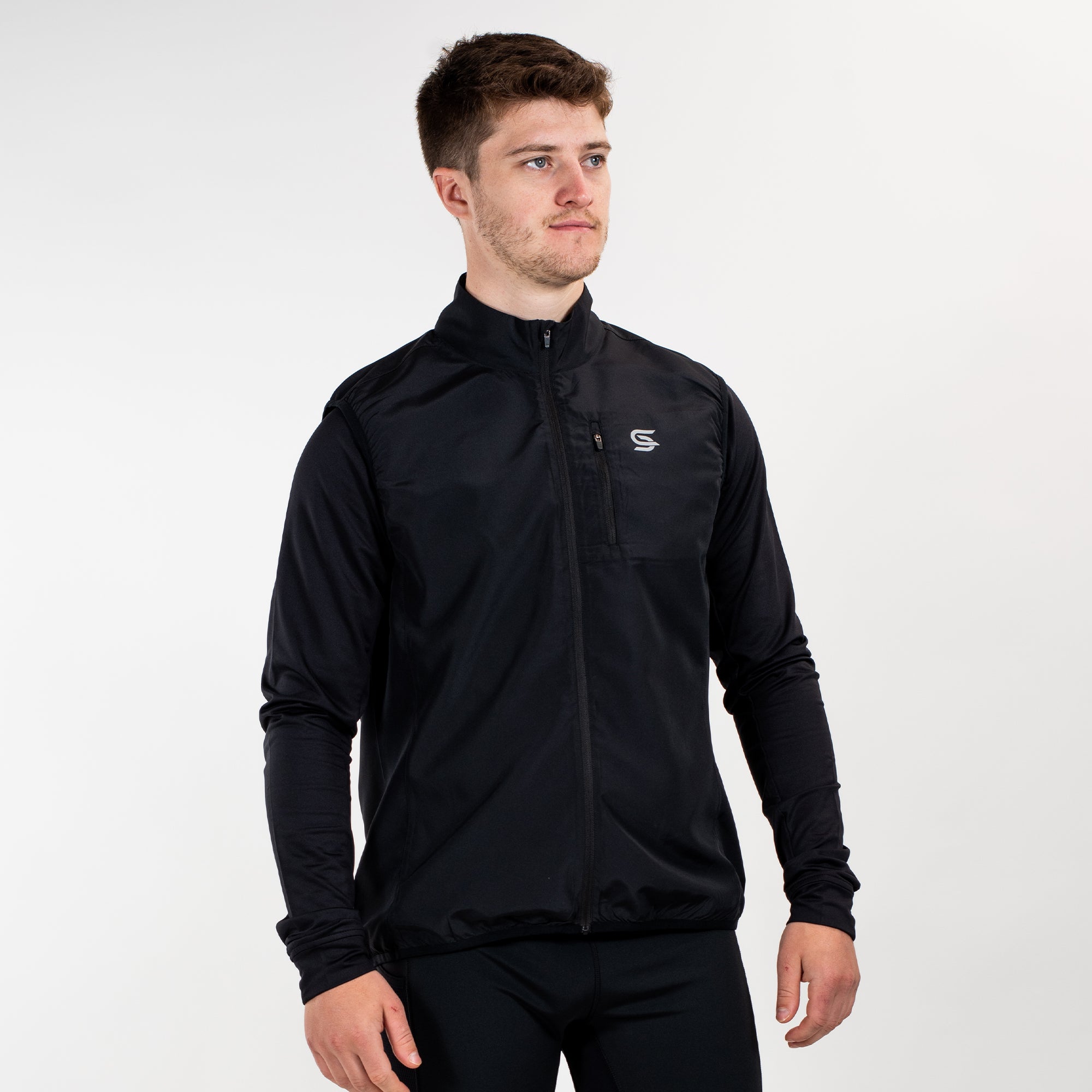 Running Gilet Black Men's | Puffer Jacket | Sports Cartel