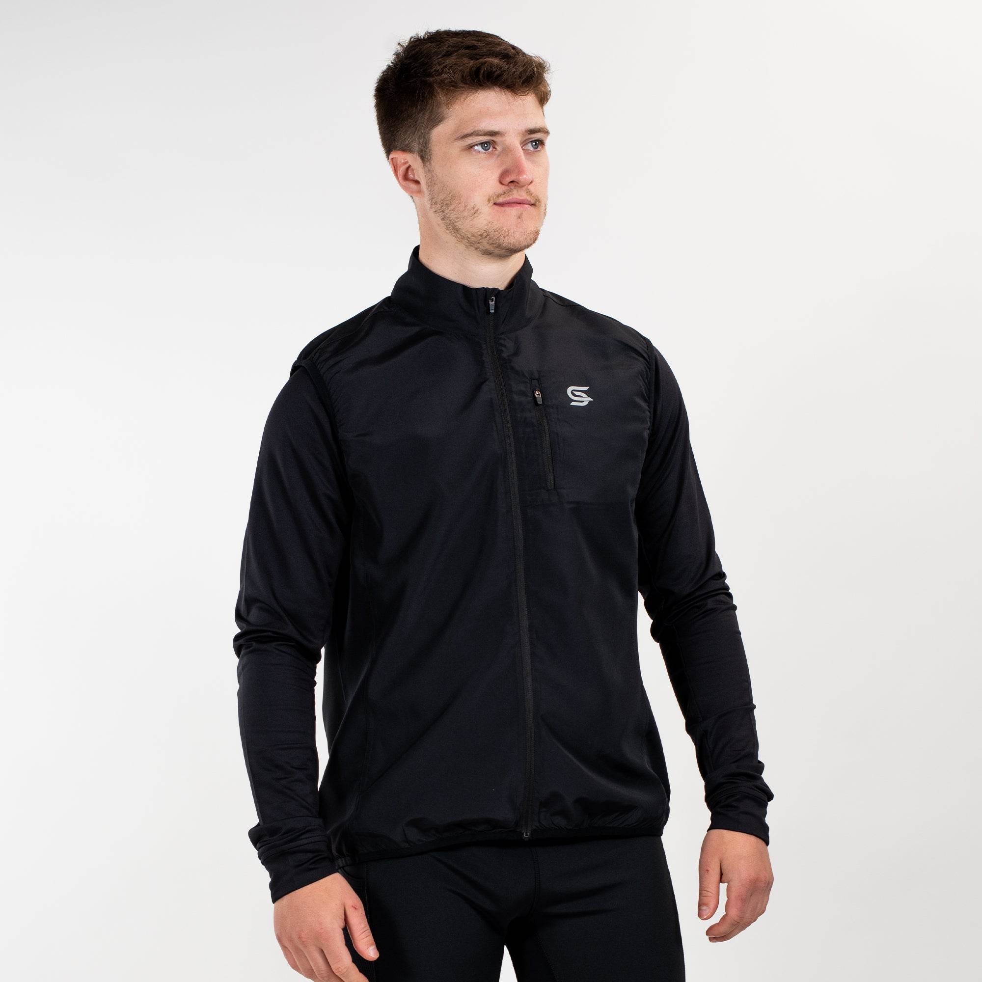 Running Gilet Black Men's - Sports Cartel