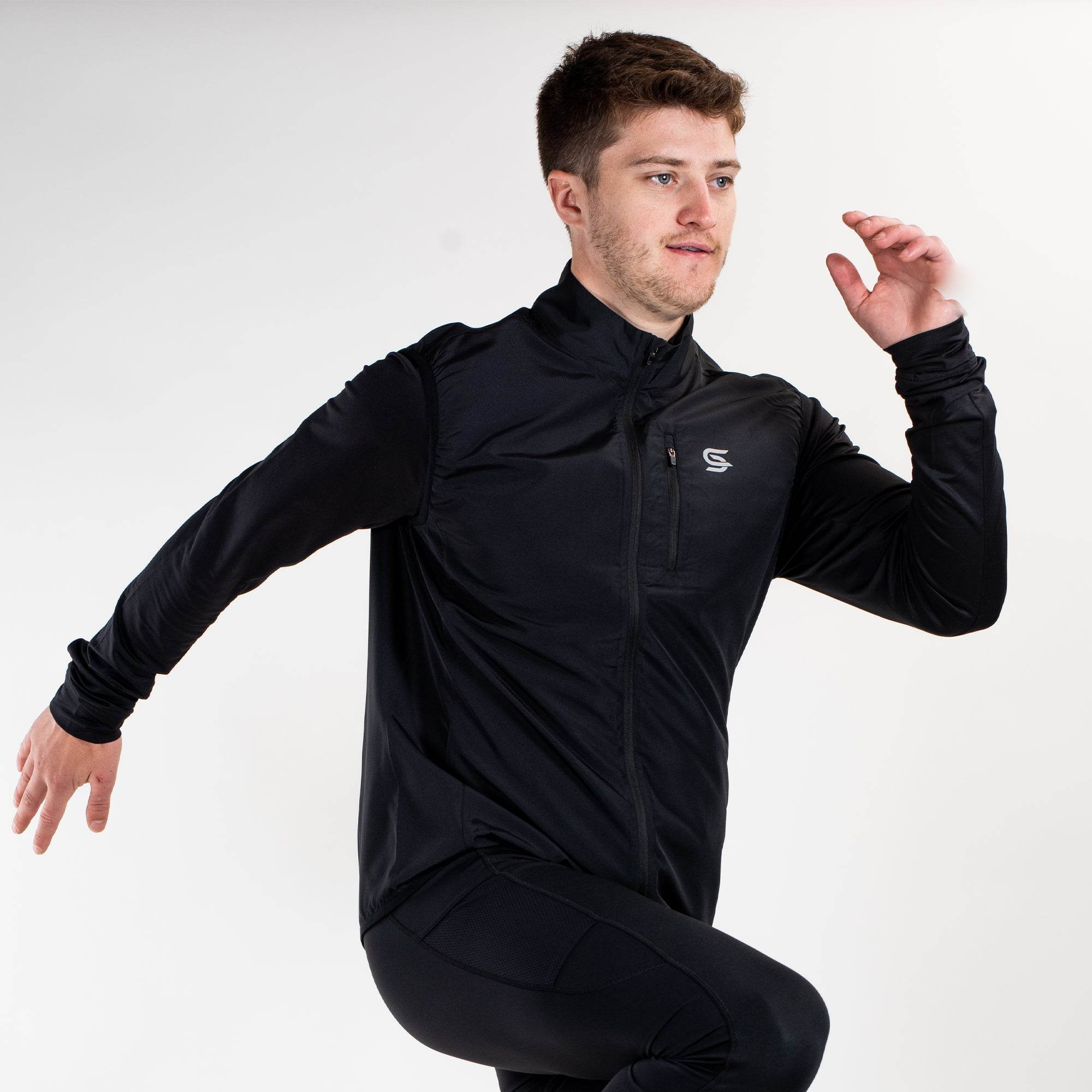 Running Gilet Black Men's - Sports Cartel