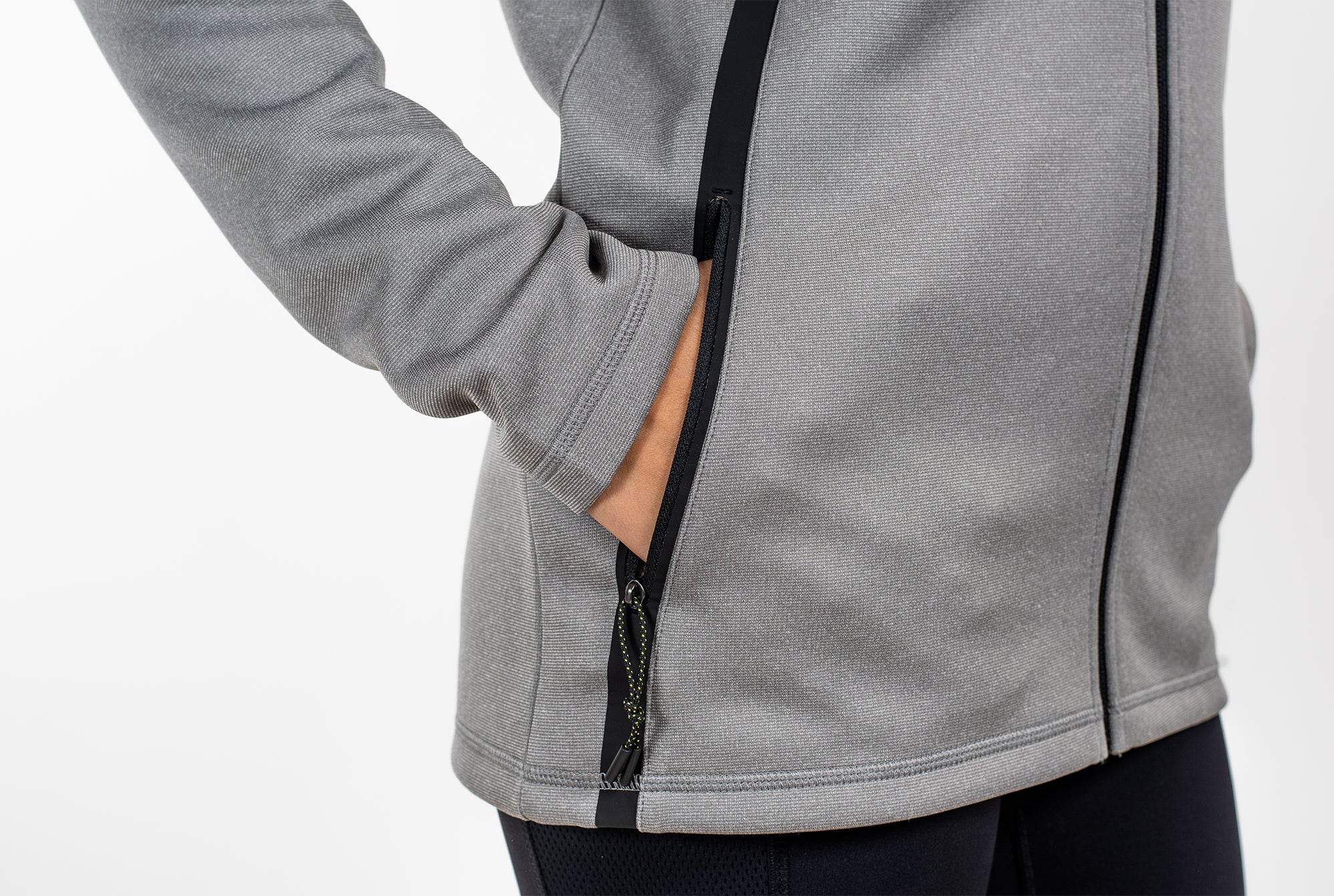 Relay Zipper Grey - Womens - Sports Cartel